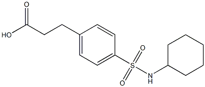 3-[4-(cyclohexylsulfamoyl)phenyl]propanoic acid 结构式