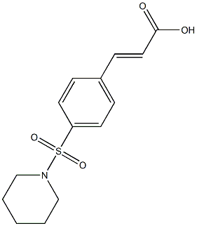 3-[4-(piperidine-1-sulfonyl)phenyl]prop-2-enoic acid 结构式