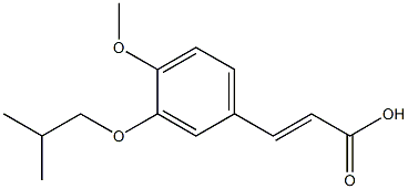 3-[4-methoxy-3-(2-methylpropoxy)phenyl]prop-2-enoic acid 结构式