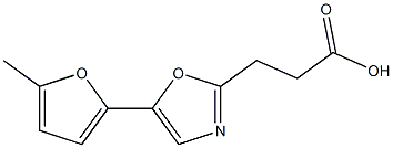 3-[5-(5-methylfuran-2-yl)-1,3-oxazol-2-yl]propanoic acid 结构式