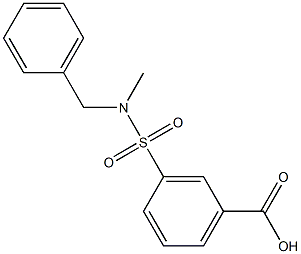3-[benzyl(methyl)sulfamoyl]benzoic acid 结构式