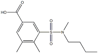 3-[butyl(methyl)sulfamoyl]-4,5-dimethylbenzoic acid 结构式