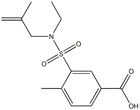 3-[ethyl(2-methylprop-2-en-1-yl)sulfamoyl]-4-methylbenzoic acid 结构式