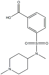 3-[methyl(1-methylpiperidin-4-yl)sulfamoyl]benzoic acid 结构式