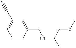 3-{[(1-methoxypropan-2-yl)amino]methyl}benzonitrile 结构式