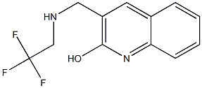 3-{[(2,2,2-trifluoroethyl)amino]methyl}quinolin-2-ol 结构式