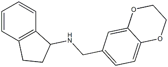 N-(2,3-dihydro-1,4-benzodioxin-6-ylmethyl)-2,3-dihydro-1H-inden-1-amine 结构式