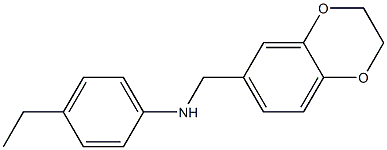 N-(2,3-dihydro-1,4-benzodioxin-6-ylmethyl)-4-ethylaniline 结构式