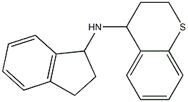 N-(2,3-dihydro-1H-inden-1-yl)-3,4-dihydro-2H-1-benzothiopyran-4-amine 结构式