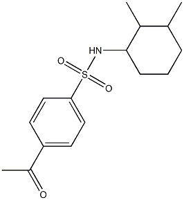 N-(2,3-dimethylcyclohexyl)-4-acetylbenzene-1-sulfonamide 结构式