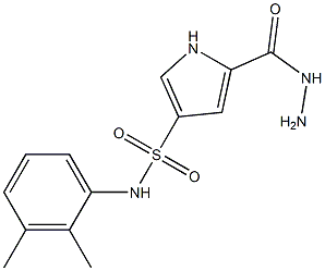 N-(2,3-dimethylphenyl)-5-(hydrazinocarbonyl)-1H-pyrrole-3-sulfonamide 结构式