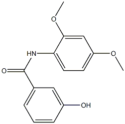 N-(2,4-dimethoxyphenyl)-3-hydroxybenzamide 结构式