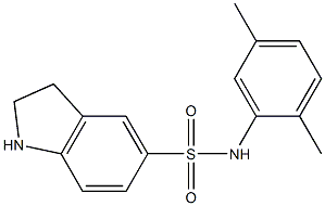 N-(2,5-dimethylphenyl)-2,3-dihydro-1H-indole-5-sulfonamide 结构式