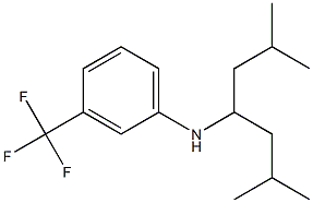 N-(2,6-dimethylheptan-4-yl)-3-(trifluoromethyl)aniline 结构式
