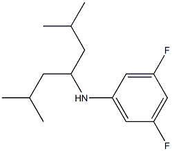 N-(2,6-dimethylheptan-4-yl)-3,5-difluoroaniline 结构式