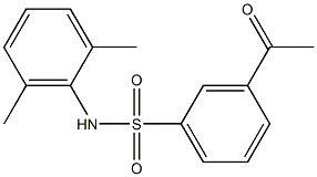 N-(2,6-dimethylphenyl)-3-acetylbenzene-1-sulfonamide 结构式