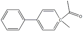 4-甲基-4-乙酰基联苯 结构式