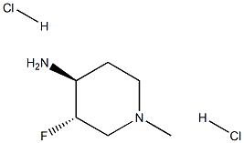 (3S,4S)-3-氟-1-甲基哌啶-4-胺二盐酸盐 结构式