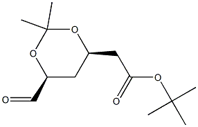 (4R-CIS)-6-羟甲基-2,2-二甲基-1,3-二氧六环-4-乙酸叔丁酯 结构式