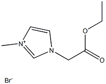 1-乙酸乙酯基-3-甲基咪唑溴盐 结构式