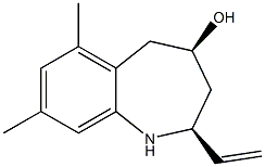 (2S,4R)-6,8-二甲基-2-乙烯基-2,3,4,5-四氢-1H-苯并[B]氮杂卓-4-醇 结构式