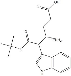 (S)-Boc-4-amino-5-(3-indolyl)pentanoic acid 结构式