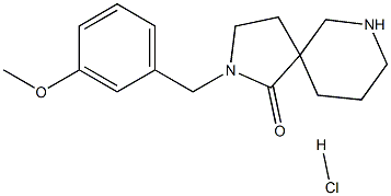 2-(3-METHOXYBENZYL)-2,7-DIAZASPIRO[4.5]DECAN-1-ONE HYDROCHLORIDE 结构式