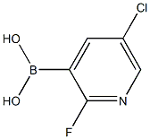 2-氟-5-氯吡啶-3-硼酸 结构式