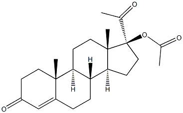 17A羟基黄体酮醋酸酯 结构式