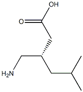 (S)-(+)-3-氨甲基-5-甲基-己酸 结构式