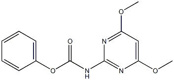 4,6-二甲氧基嘧啶-2-氨基甲酸苯酯 结构式