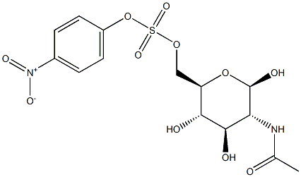 4-Nitrophenyl2-acetamido-2-deoxy-b-D-glucopyranoside-6-sulfate 结构式