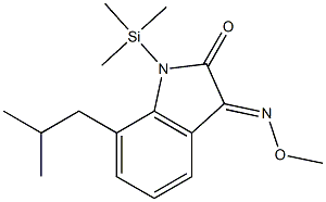 1H-Indole-2,3-dione, 7-isobutyl-1-(trimethylsilyl)-, 3-(O-methyloxime) 结构式