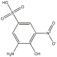 2-Amino-6-nitro-4-sulfophenol. 结构式