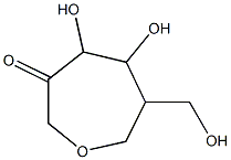 4,5-Dihydroxy-6-hydroxymethyl-oxepan-3-one 结构式