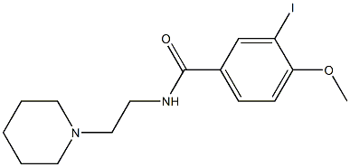 N-(2-(1'-piperidinyl)ethyl)-3-iodo-4-methoxybenzamide 结构式