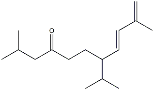 7-isopropyl-2,10-dimethyl-8,10-undecadien-4-one 结构式