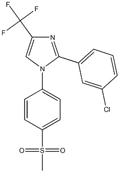 2-(3-chlorophenyl)-4-trifluoromethyl-1-(4-methylsulfonylphenyl)imidazole 结构式