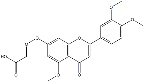 7-carboxymethoxyloxy-3',4',5-trimethoxyflavone 结构式