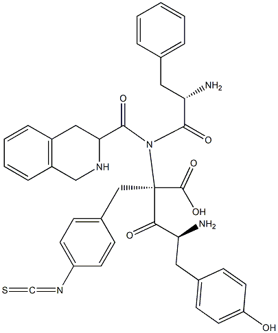 tyrosyl--1,2,3,4--tetrahydroisoquinoline-3-carbonyl-phenylalanyl-4-isothiocyanatophenylalanine 结构式