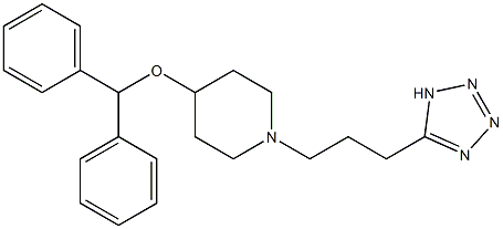 4-benzhydryloxy-1-(3-(1H-tetrazol-5-yl-)-propyl)piperidine 结构式