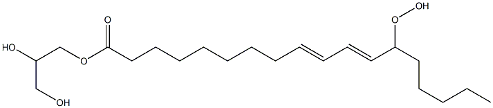 1-(13-hydroperoxy-9,11-octadecadienoyl)glycerol 结构式