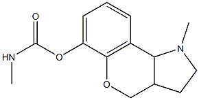 1-methyl-1,2,3,3a,4,9b-hexahydrochromeno(4,3-b)pyrrol-6-yl N-methylcarbamate 结构式