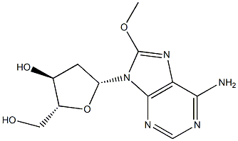 8-methoxy-2'-deoxyadenosine 结构式