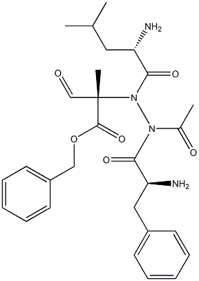 benzyloxycarbonyl-leucyl-phenylalanyl-N-acetylaminoalaninal 结构式