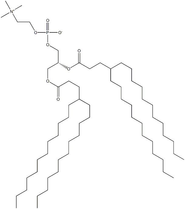 1,2-di(4-dodecyl-palmitoyl)-sn-glycero-3-phosphocholine 结构式