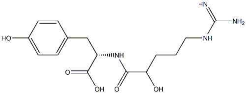 N-(5-guanidino-2-hydroxypentanoyl)tyrosine 结构式