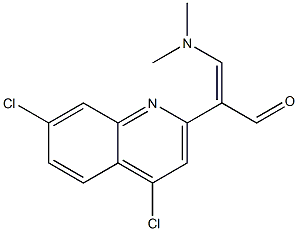 2-(4,7-dichloro-2-quinolinyl)-3-(dimethylamino)-2-propenal 结构式