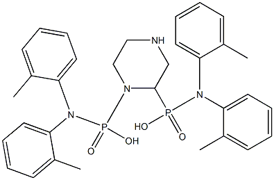 TETRA-ORTHO-CRESYLPIPERAZINYLDIPHOSPHOAMIDATE 结构式