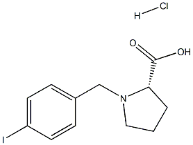 (S)-alpha-(4-iodo-benzyl)-proline hydrochloride 结构式